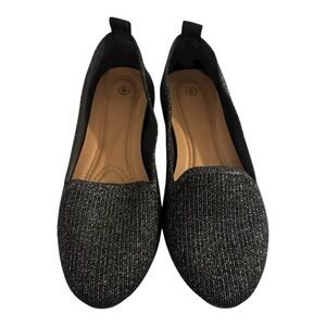 Women's Stylish Lightweight Slip-On Shimmering Comfy Fabric Loafers Shoes Sz 10